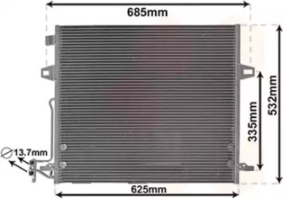 VAN WEZEL 30015706 -  Конденсатор, кондиционер